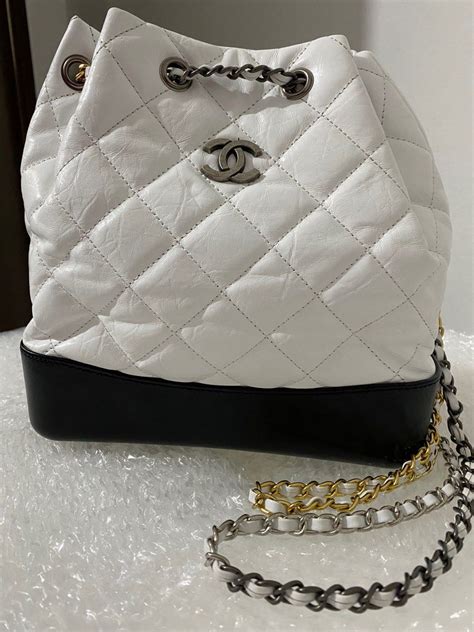 chanel gabrielle hobo white|Chanel gabrielle backpack size comparison.